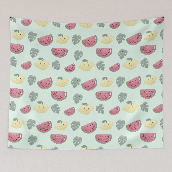 Item preview, lemon, leaves and watermelon pattern designed and sold by AliciaBarten.