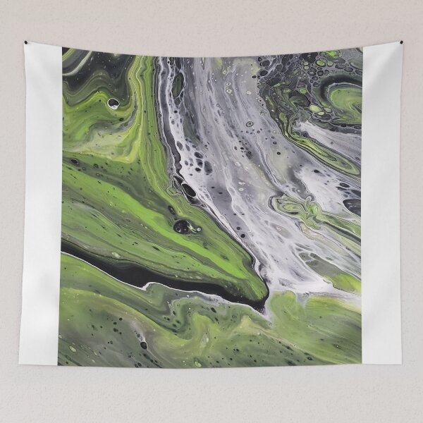 Item preview, Green Meanie - abstract - fluid art designed and sold by crgart.