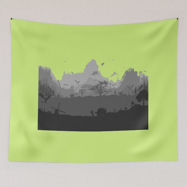 Item preview, WITCHERSCAPE (6 Layers, Lime Sky) designed and sold by Arbitrarily Awesome.