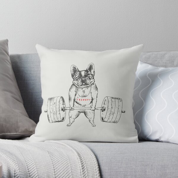 Frenchie Lift Throw Pillow