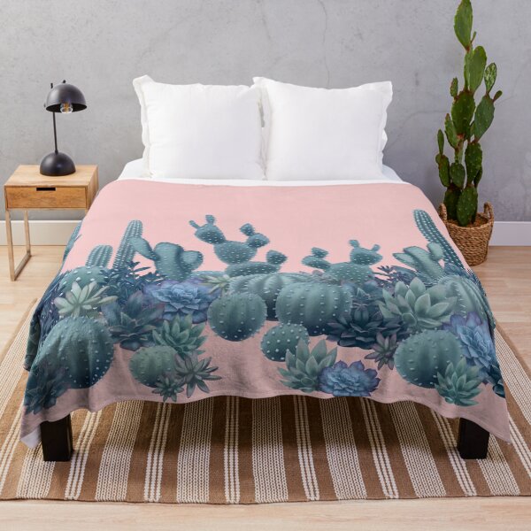 Item preview, Serenity Cacti on Rose Quartz Background designed and sold by Iker Paz Studio.