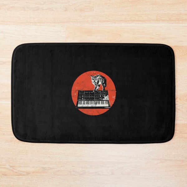 Item preview, Cat & Vintage Synthesizer - Synth Techno Attack design designed and sold by A-Fashion.