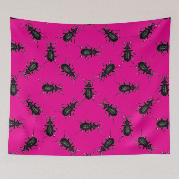 Item preview, Beetle - pattern on vivid pink designed and sold by FK-UK.