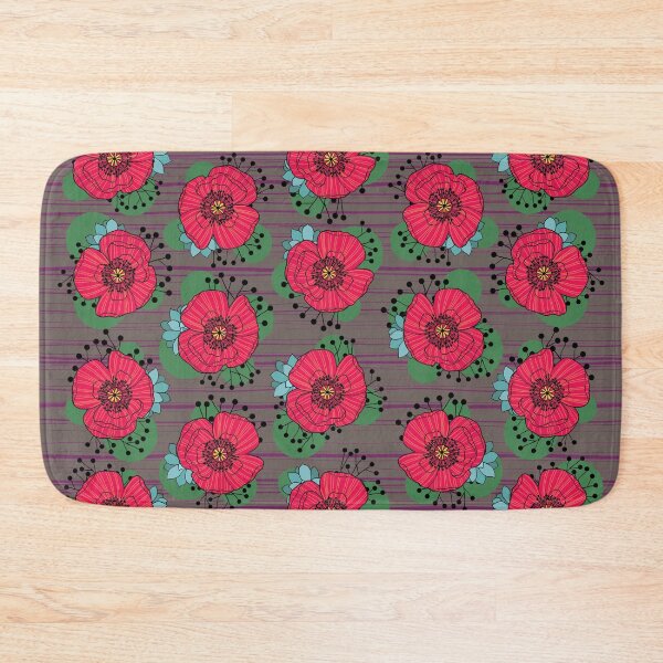 Item preview, Retro floral poppy pattern designed and sold by PattiHopkins.