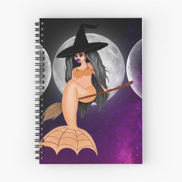 Item preview, Halloween Witch Triple Moon Goddess Mermaid designed and sold by LunaDreamShop.