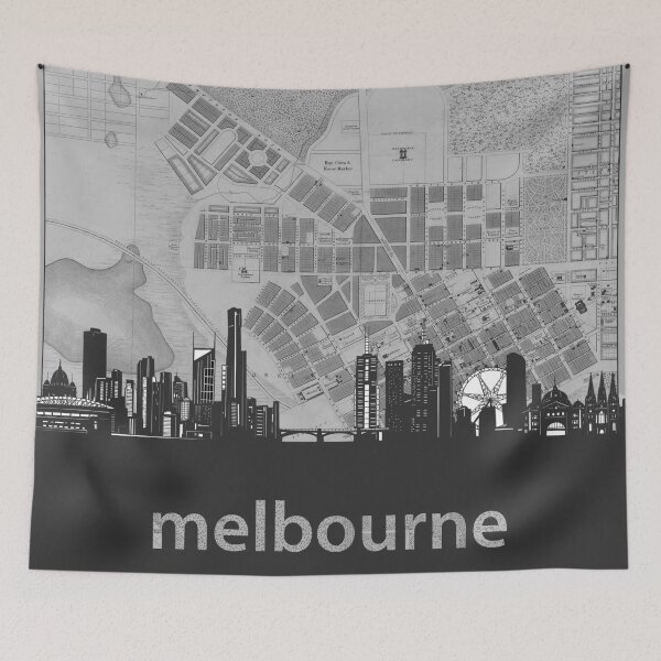 Item preview, melbourne skyline designed and sold by BekimART.
