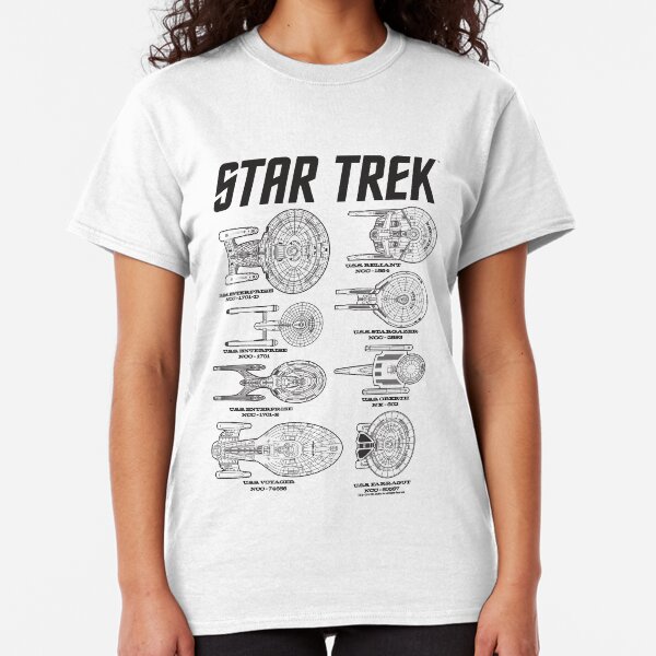 Star Trek Ships Of the Past Schematics Classic T-Shirt