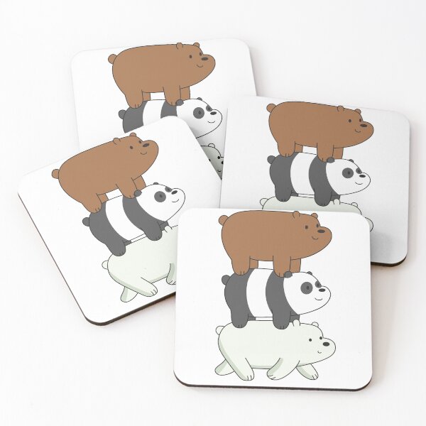 We Bare Bears Coasters (Set of 4)