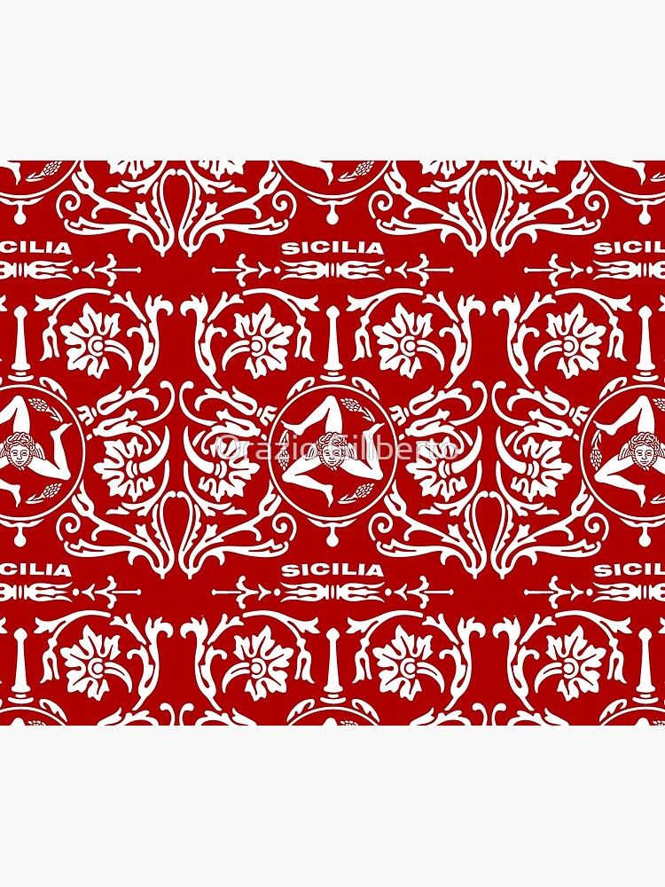 Sicilia Trinacria Duvet Cover By Deep South Redbubble