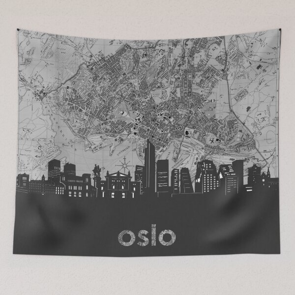 Aperçu de l'œuvre oslo skyline créée et vendue par BekimART.