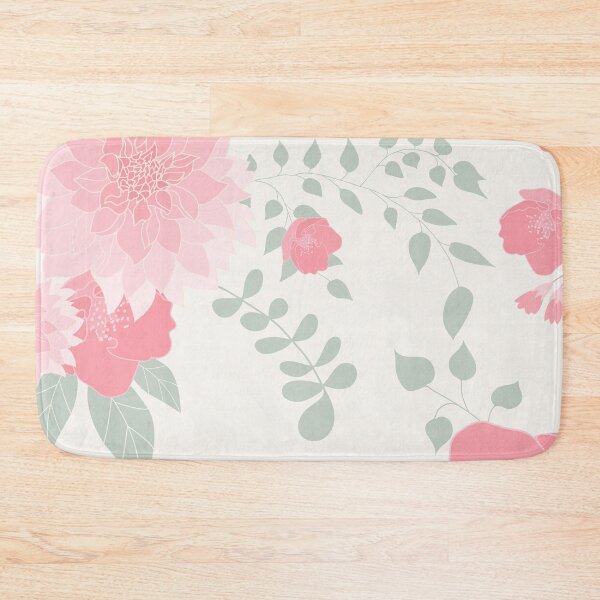 Item preview, Dahlias and spring flowers in light pastel pink designed and sold by BrankaPD.