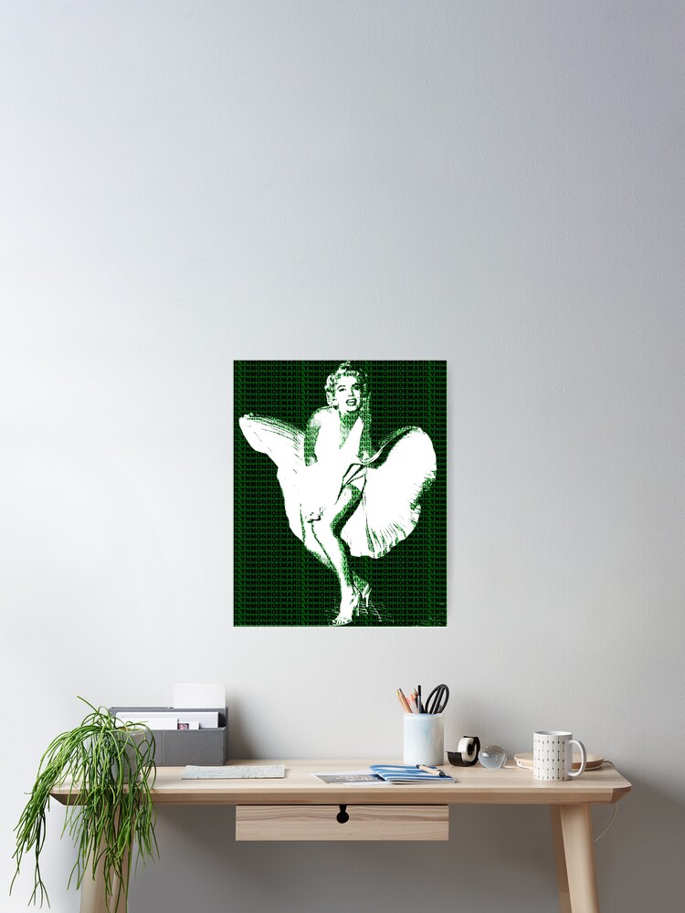 Marilyn Monroe Iconic White Dress Blowing Image Green " Poster for Sale by yin888 | Redbubble Marilyn Monroe Iconic White Dress Blowing Image Green " Poster for Sale by yin888 | Redbubble