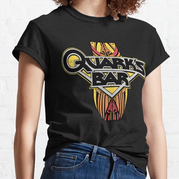 Star Trek Deep Space Nine Quark's Bar Distressed Logo Classic T-Shirt