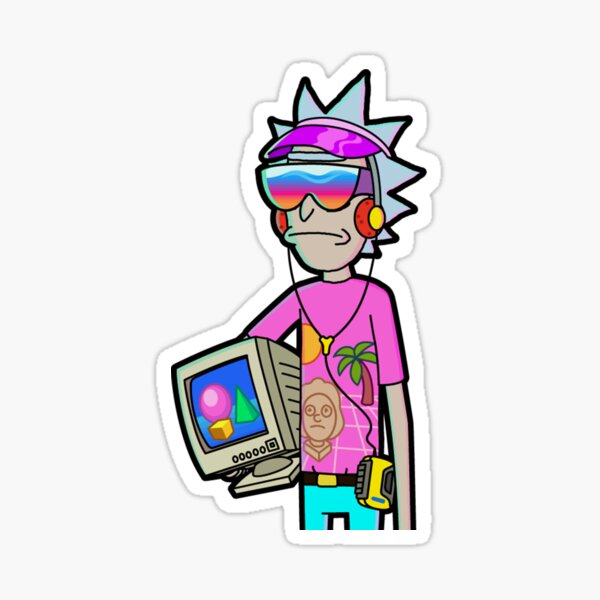 Retro Rick Sticker