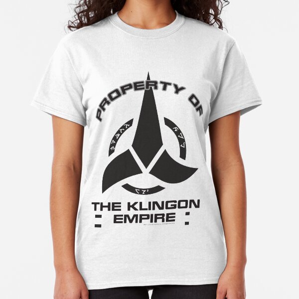 Star Trek Discovery Property Of Klingon Empire Black Logo Classic T-Shirt