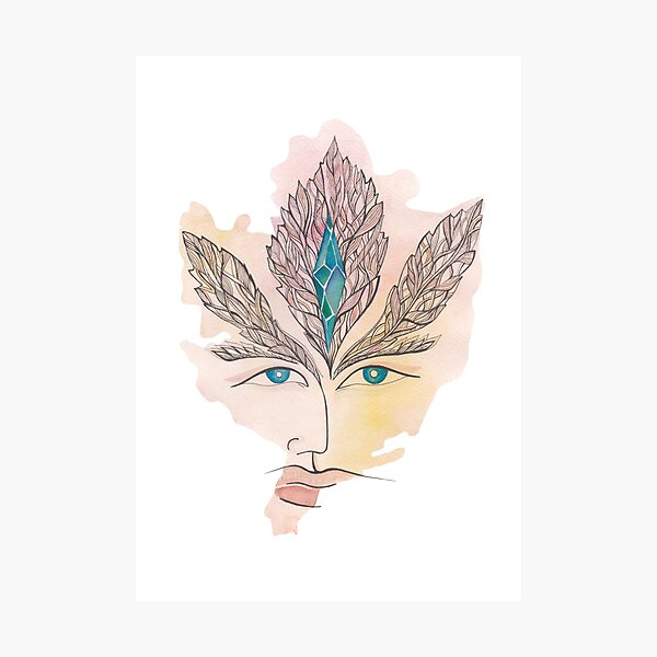 Aperçu de l'œuvre automne dame créée et vendue par Winged Art.