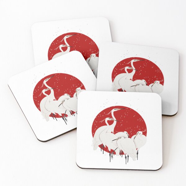 Item preview, Japanese Flag - Group of Egrets designed and sold by weavernap.