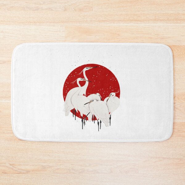 Item preview, Japanese Flag - Group of Egrets designed and sold by weavernap.