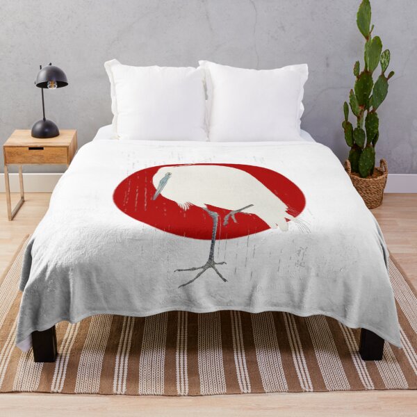 Item preview, Japanese Flag - Egret in the Rain designed and sold by weavernap.