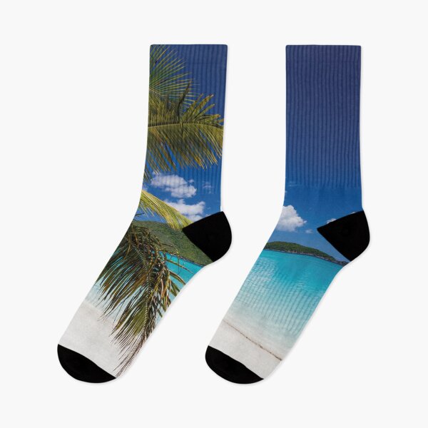 Item preview, Tropical paradise, palm tree and beach designed and sold by azule1.