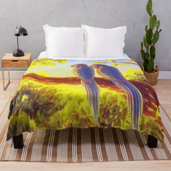 Item preview, Blue-throated macaws at sunset designed and sold by JeMiChi Art.