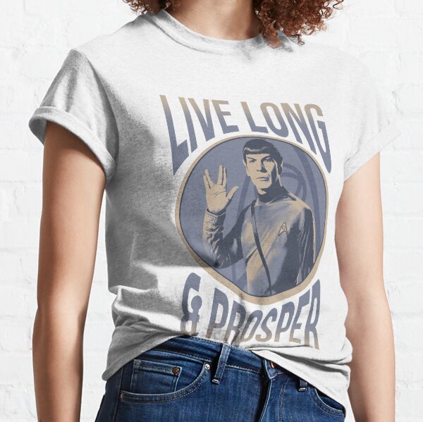 Star Trek Original Series Spock Blue Hue Portrait Poster Classic T-Shirt