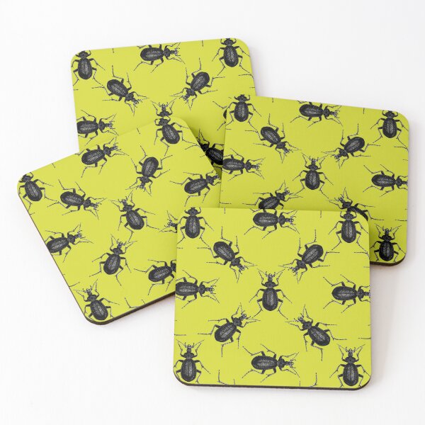 Item preview, Beetle - pattern on vivid green designed and sold by FK-UK.