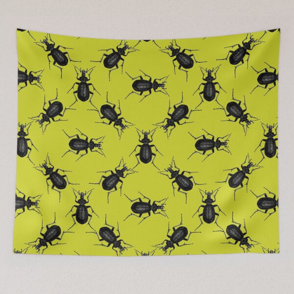 Item preview, Beetle - pattern on vivid green designed and sold by FK-UK.
