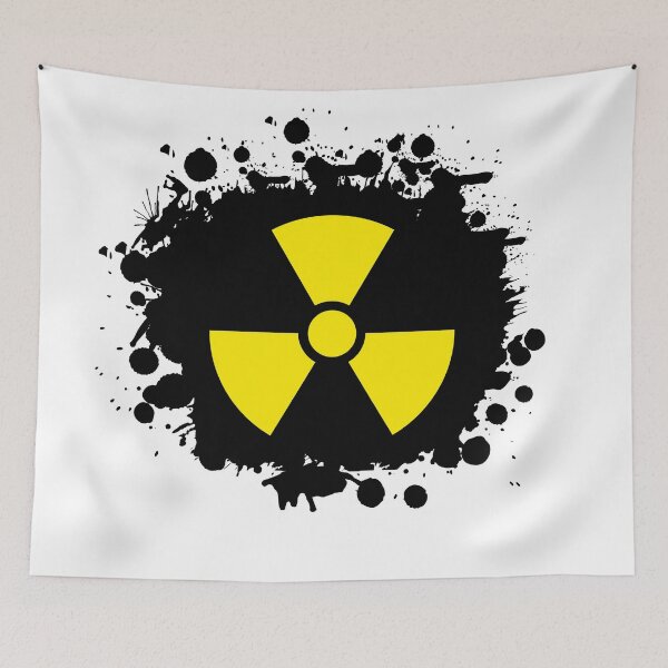 Item preview, Yellow warning Radioactivity energy symbol,  Yellow Radioactivity symbol, designed and sold by Marcin Adrian.