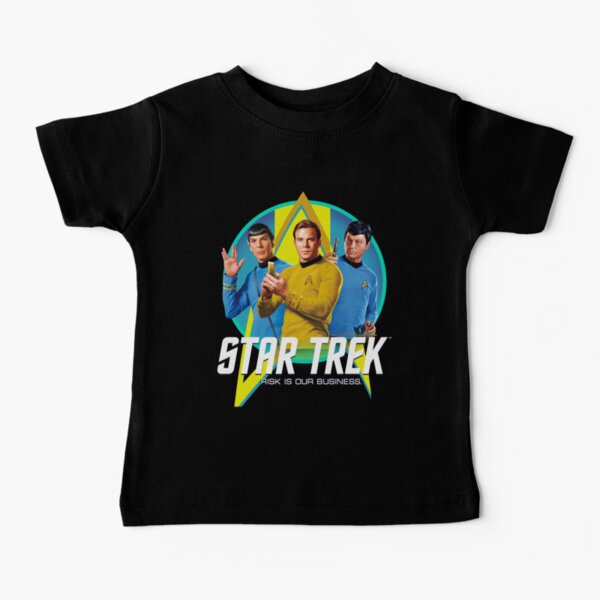 Star Trek Original Series Group Shot Retro Portrait Logotipo Camiseta para bebés
