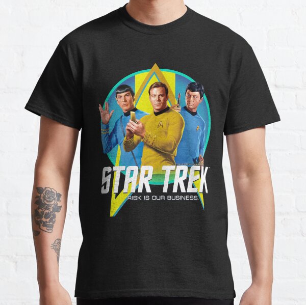 Star Trek Original Series Group Shot Retro Portrait Logo Classic T-Shirt