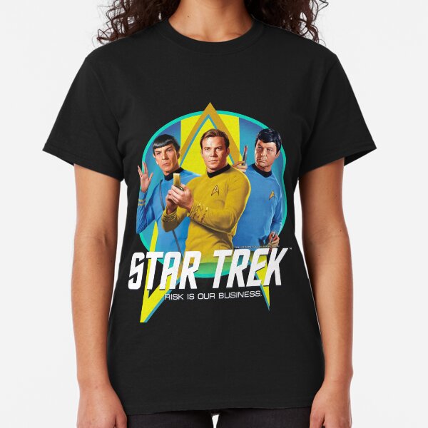 Star Trek Original Series Group Shot Retro Portrait Logo Classic T-Shirt