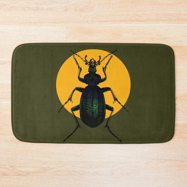 Item preview, Beetle on yellow circle and olive background designed and sold by FK-UK.