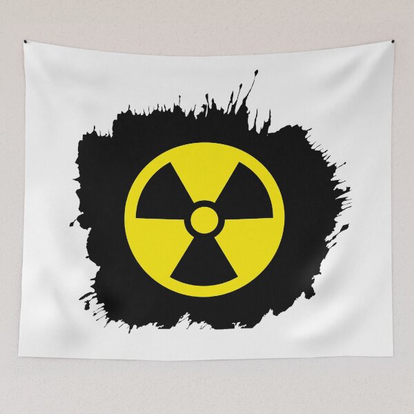 Item preview, Yellow warning Radioactivity energy symbol,  Yellow Radioactivity symbol, designed and sold by Marcin Adrian.