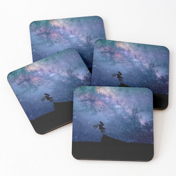 Item preview, motocross jump against night sky designed and sold by qlobba.