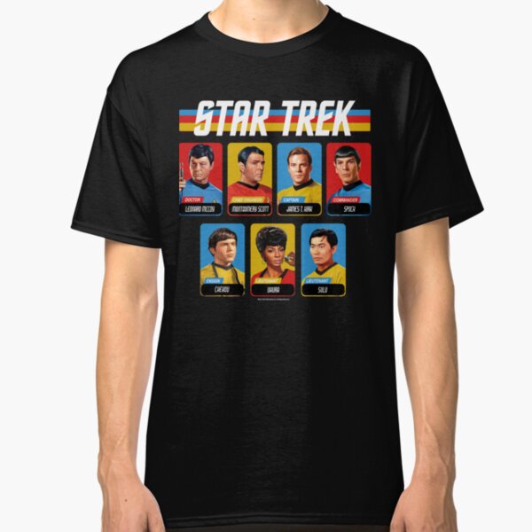 Star Trek Original Series Retro Full Color Crew Portrait Panels Classic T-Shirt