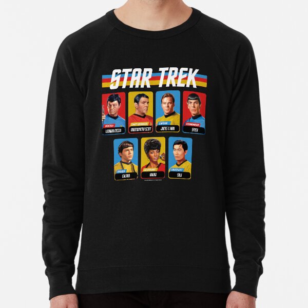 Star Trek Original Series Retro Full Color Crew Portrait Panels Lightweight Sweatshirt