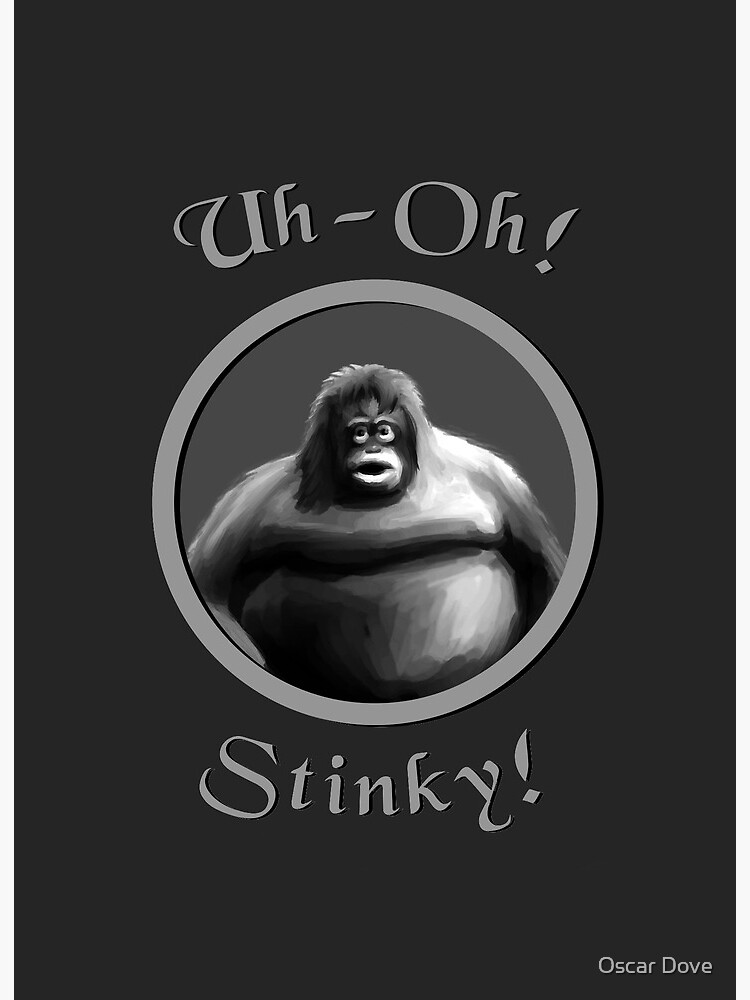 Uh Oh Stinky Poop Meme Funny Monkey Poster