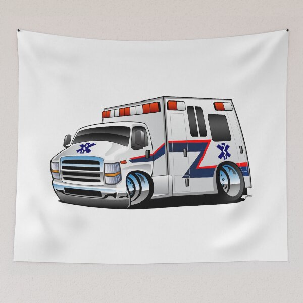 Item preview, Paramedic EMT Ambulance Rescue Truck Cartoon designed and sold by hobrath.