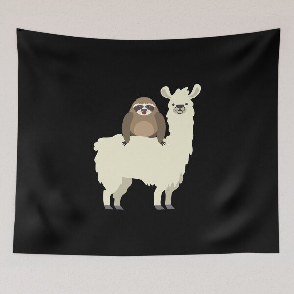 Item preview, Cute & Funny Sloth Riding Llama designed and sold by perfectpresents.