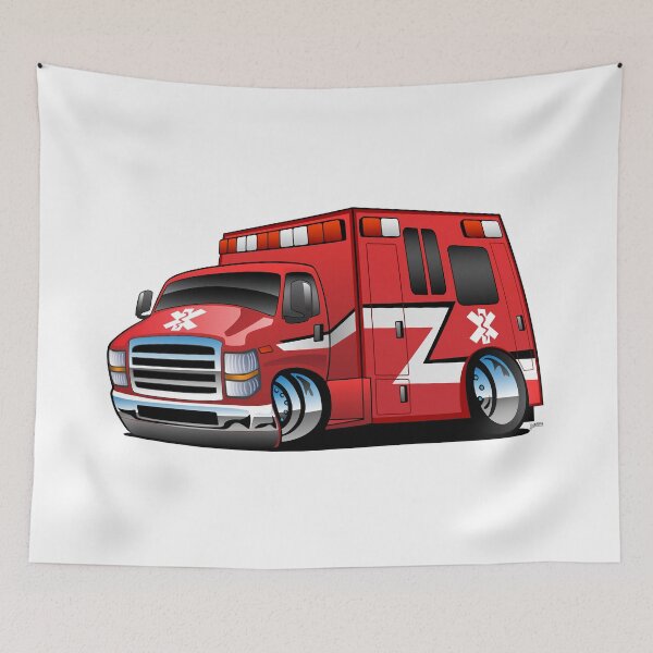 Item preview, Paramedic EMT Ambulance Rescue Truck Cartoon designed and sold by hobrath.