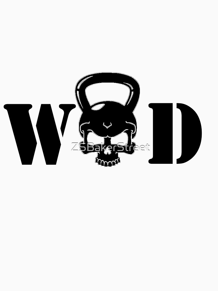 "WOD Kettlebell Skull Black" Tshirt for Sale by ZSBakerStreet