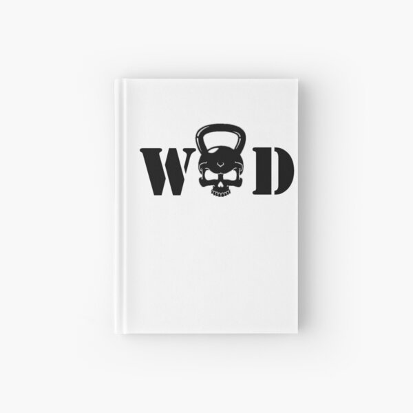 WOD Kettlebell Skull Black Hardcover Journal