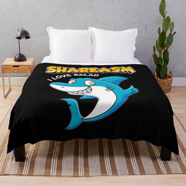 Item preview, Funny Sharkasm I Love Salad Shark Sarcasm Pun designed and sold by perfectpresents.