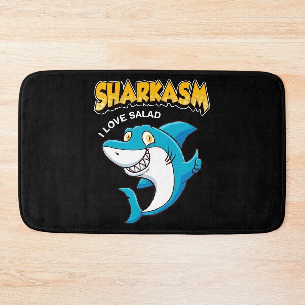 Item preview, Funny Sharkasm I Love Salad Shark Sarcasm Pun designed and sold by perfectpresents.