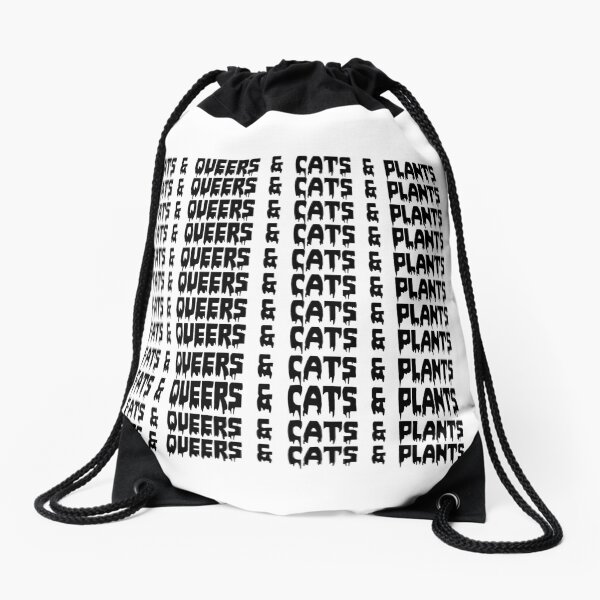 Fats & Queers & Cats & Plants Drawstring Bag
