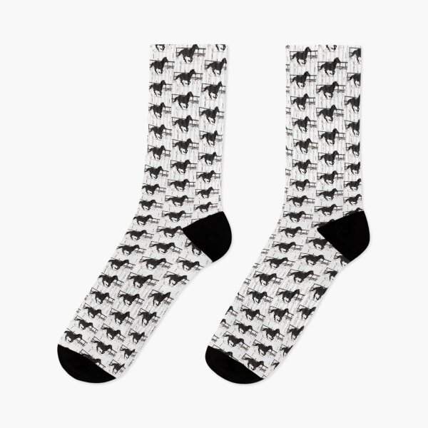 Item preview, Black and White running horse designed and sold by Jon Lees.