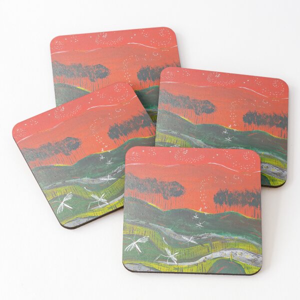 Item preview, Abstract landscape with moths designed and sold by BobbiShawArts.