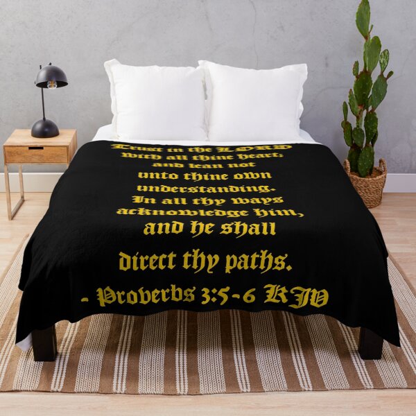 Item preview, Proverbs 3:5-6 KJV - AV 1611 Style Gold Print designed and sold by VerShirts.