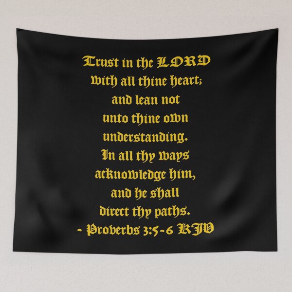 Item preview, Proverbs 3:5-6 KJV - AV 1611 Style Gold Print designed and sold by VerShirts.